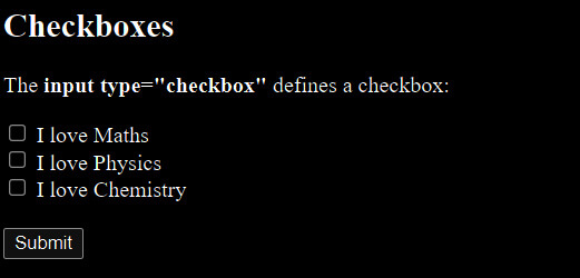 چک باکس در html